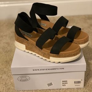 Steve Madden - Black Bandi Sandals